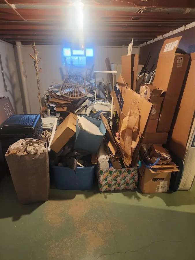 Roll-off dumpster container at job site for Roll Off Dumpster Rental in Seneca